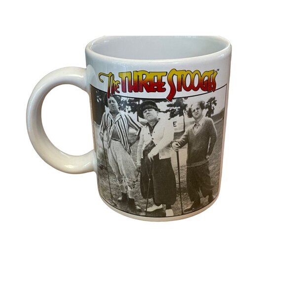 3 Stooges Go Golfing Ceramic Coffee Mug - Picture 1 of 10